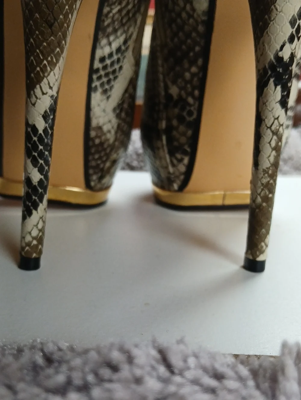 Luichiny Python Snake Print Thigh High Over The Knee Boots Size 89